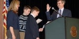 Supervisor Dave Pine swearing in