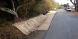 Swale and Road Shoulder at Pipe Outlet Bear Gulch Culvert October 2022