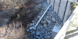 Retaining wall structure, down drain, VBR, and fence - Jan 2023