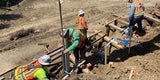 June 2024 3_Setting I-beams for retaining walls on ADA trail