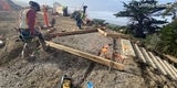 Tunitas Creek Beach ADA Trail - installing formwork for staircase landing pad November 2024