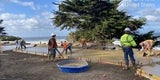 December 2024 Concrete walkway poured at amphitheater area - Tunitas Beach