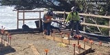 December 2024 Installation of ADA Trail steel edging - Tunitas Beach