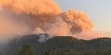 Smoke from a wildfire in the sky
