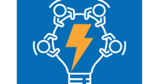 Innovation Program Logo - lightbulb and lightning