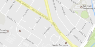 Map of the Santa Cruz Avenue Corridor