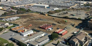 aerial view of industrial area