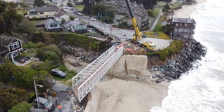 Bridge Being Installed - Looking South