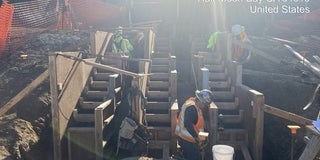 Tunitas October 2024 Formwork for stairs from ADA trail to Amphitheater