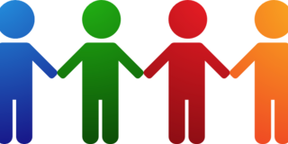 rainbow people cut outs