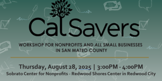 CalSavers logo with Date and location