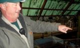 Ranger Vern Selvey inside the wastewater treatment plant at Memorial Park.