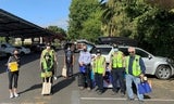 Volunteers and County workers hit the street in East Palo Alto to spread the word about vaccine opportunities.