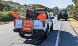 Public Works mower crew on Canada Rd