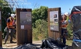 Tunitas Beach August 2025 - Signage installation 2
