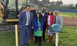 Supervisor Canepa with Daly City Councilmembers at Marchbank Park Field in Daly City.