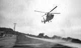 Emergency Training at DHP Sept. 22, 2026 helicopter in black & white