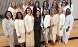 Groups of women from CSW posed with Panelists & Moderator