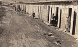 Horse stalls were remodeled into living quarters for thousands of Japanese Americans forced to live at the Tanforan Assembly Center. Photo courtesy Tanforan Assembly Center Memorial Committee.