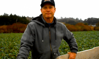 Dave Lea, a third-generation San Mateo County farmer, grows brussel sprouts, artichokes and fava beans at Cabrillo Farms across from the Half Moon Bay Airport.