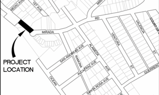 Mirada Road Pedestrian Bridge Replacement Map