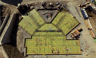aerial view of construction site