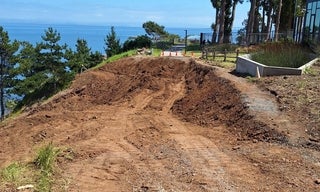  Coyote Point  Mudslide Repair May 2025 - Temporary Access Ramp - Looking East a