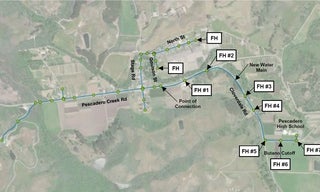 Map of the Pescadero High School CSA 11 project