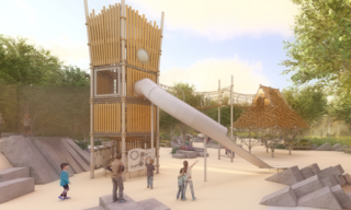 Rendering of the Flood Park Playground