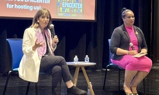 Jackie and Lisa sitting