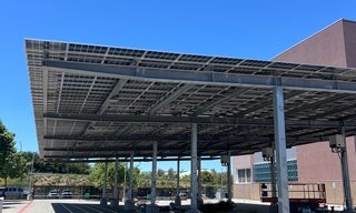 Wide angle of Maple Street Solar Panels