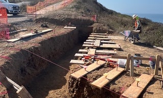 Tunitas Creek October 2025 - Preparing for construction of overlook deck