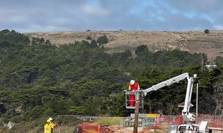 Tunitas Creek October 2025 - Utility pole removal 2