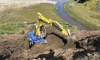 Tunitas Creek Slide Repair April 2026 Spider Excavator