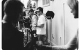 Candid shot of artists at work