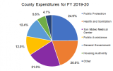 County expenditures 2019-2020 graph