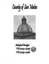 County Adopted Budget cover FY 2004-2005