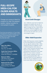 full scope Medical for older adults and immigrants