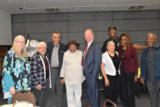 group photo taken during visit to East Palo Alto Senior Center