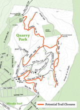 Quarry Park Fuel Reduction Potential Trail Closures - June 2022