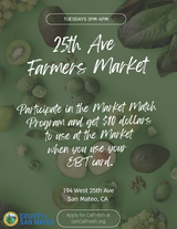 San Mateo Farmers Market 25th ave 