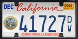 Disabled Veteran Plate with Custom Insignia
