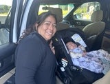 Miriam Rosas with Pedro