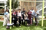 adults in playground