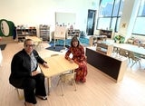 two adults in children's classroom