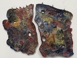two pieces of ceramic