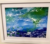 blue and green painting