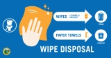 Wipes and hand icon