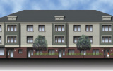 An artist's rendering of St. Leo's apartments.