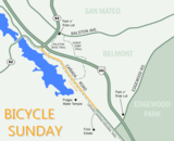 Map of Bicycle Sunday route